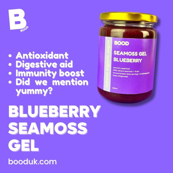 Blueberry seamoss gel to boost immunity and aid digestion