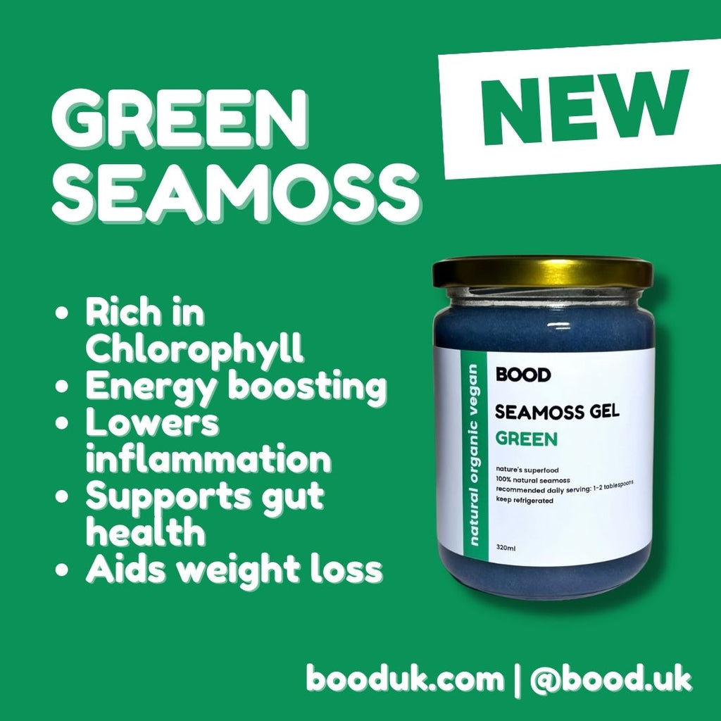 Green seamoss gel to boost energy and support gut health