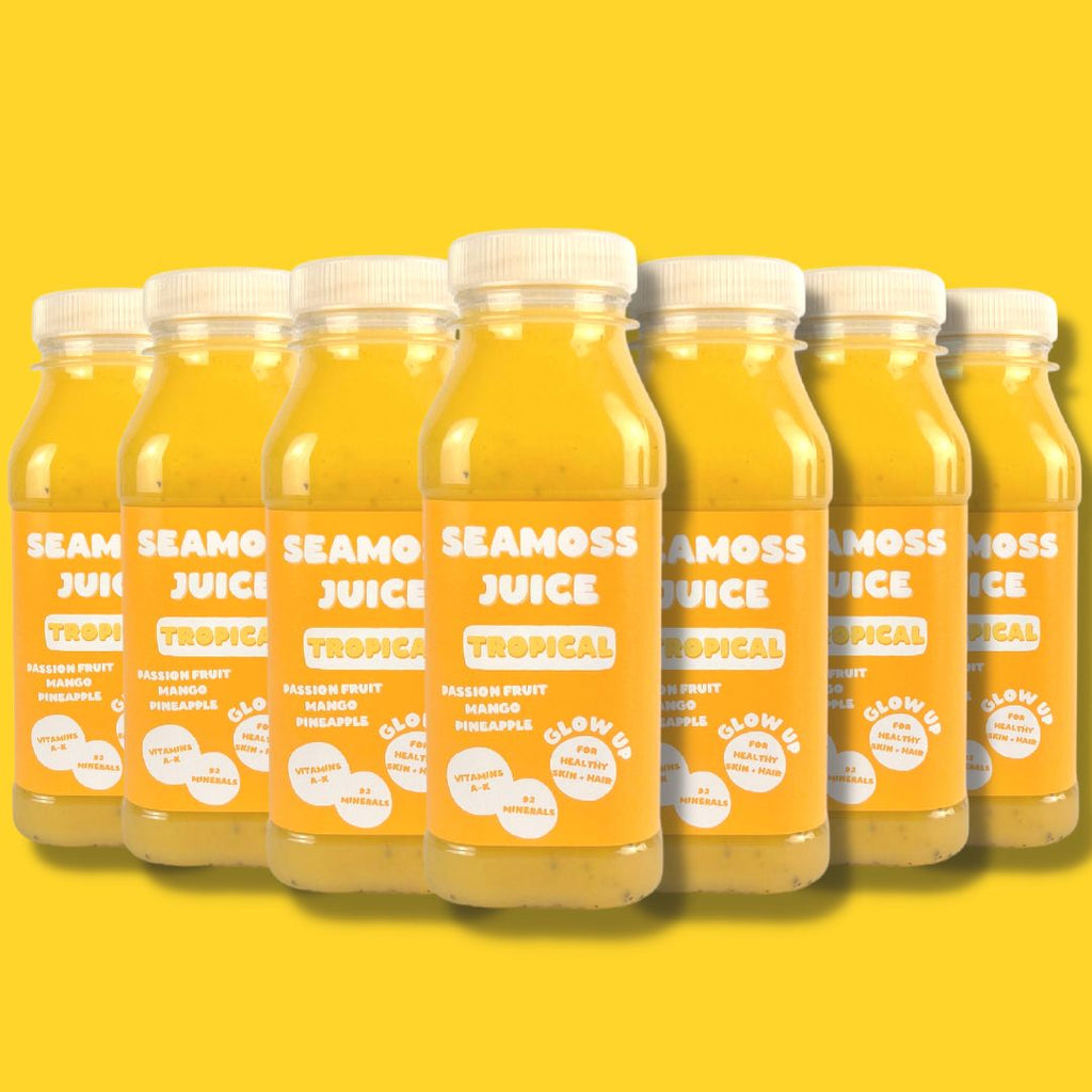 Tropical seamoss juice filled with antioxidants to improve health and boost immunity