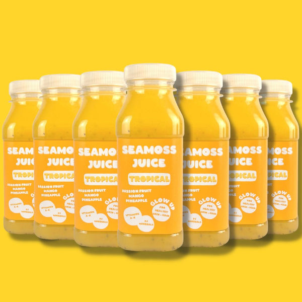 Tropical seamoss juice filled with antioxidants to improve health and boost immunity